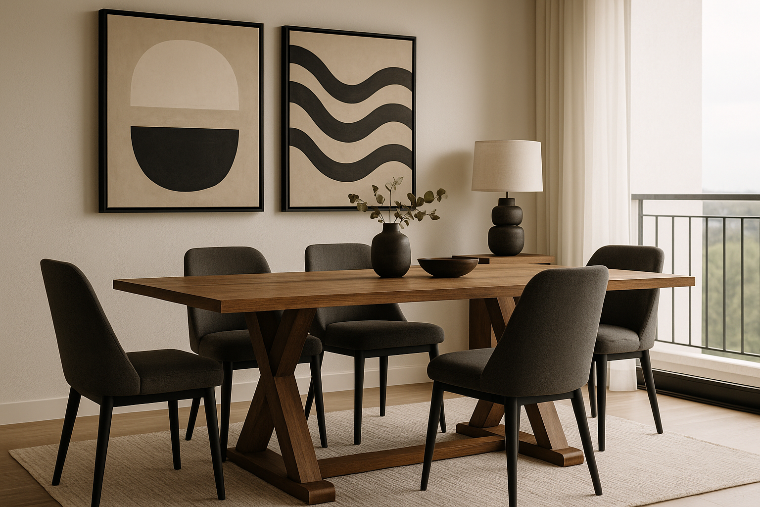 Transforma tu Comedor con Mesas de Madera y Cuadros Decorativos