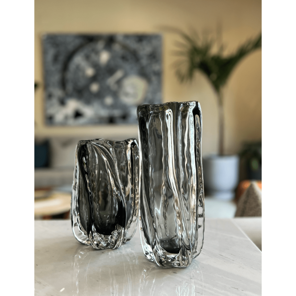 Jarron de Vidrio Ahumado Soplado - NUMI