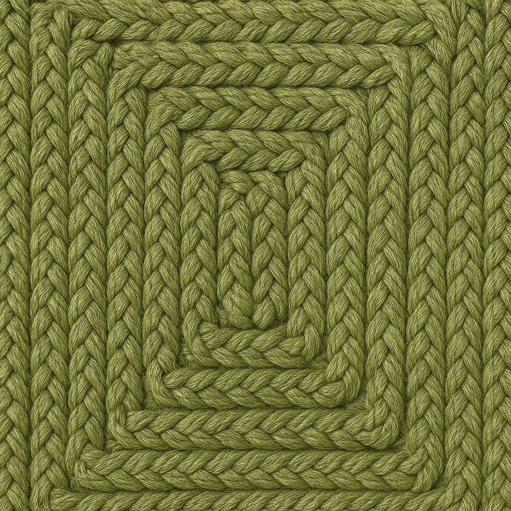 Detalle de alfombra TA Original Verde de fibra sintética resistente al UV