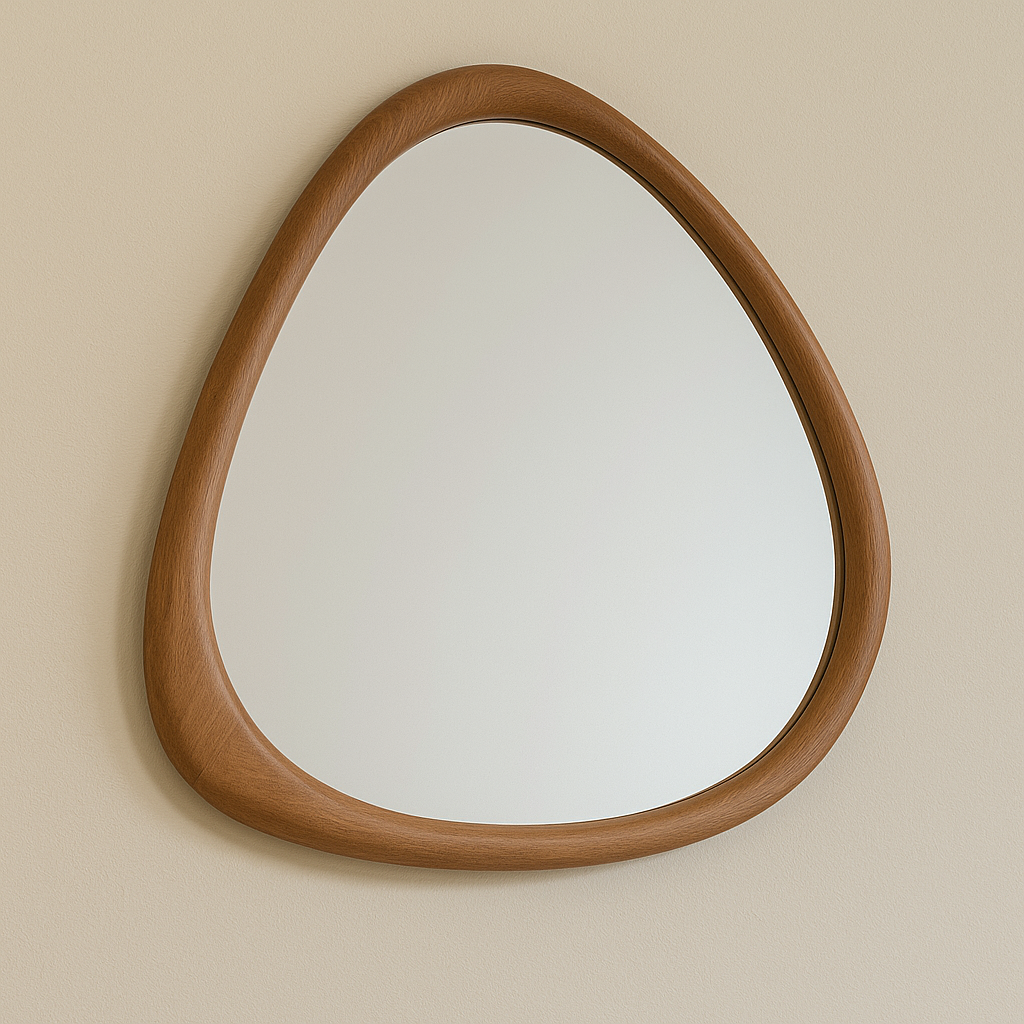 Espejo Melia de madera NUMI, diseño natural