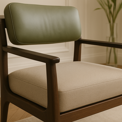 Detalle del diseño y materiales del mueble Sillon Moss NUMI