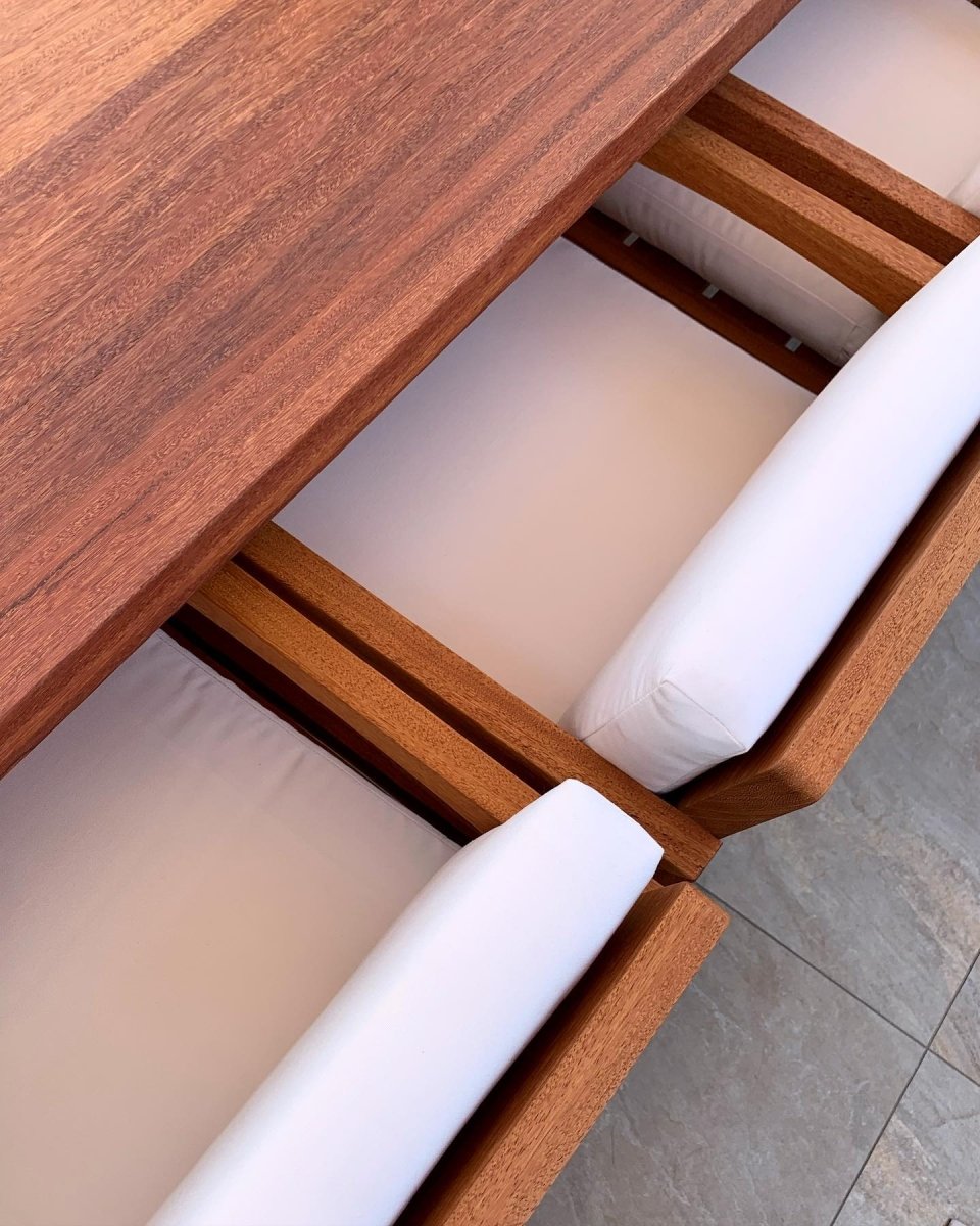 Detalle del diseño y material de la Silla Comedor Nella para terraza NUMI